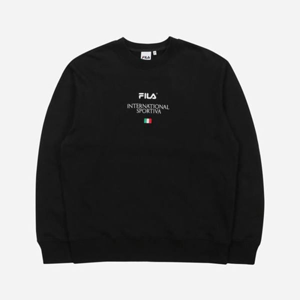 Fila Sportiva Men's Sweatshirts - Black,NZ 702-61583